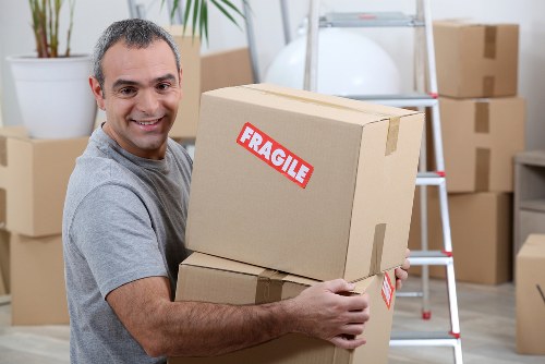 Removal van and moving boxes for a home move in Uxbridge