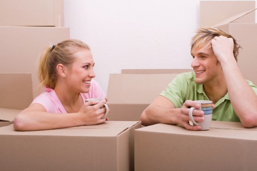 Removal van service in Uxbridge loading household belongings