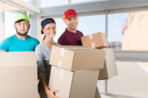 Removal van Uxbridge team preparing for a safe move