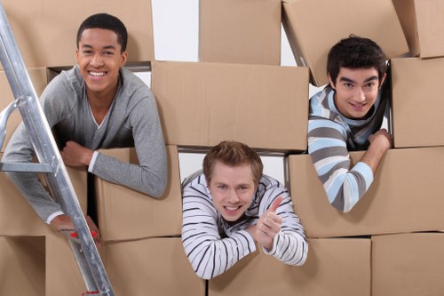 Local movers loading a van for a Uxbridge home move