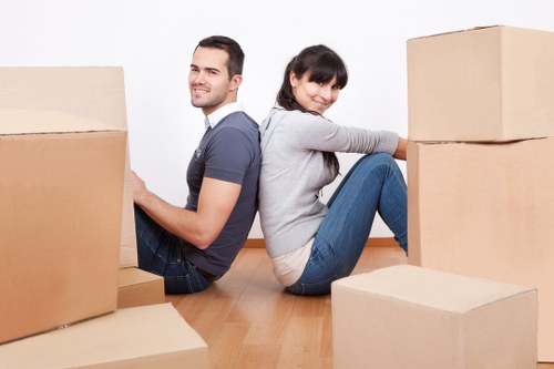Prepared moving boxes and furniture for an urgent local removals job